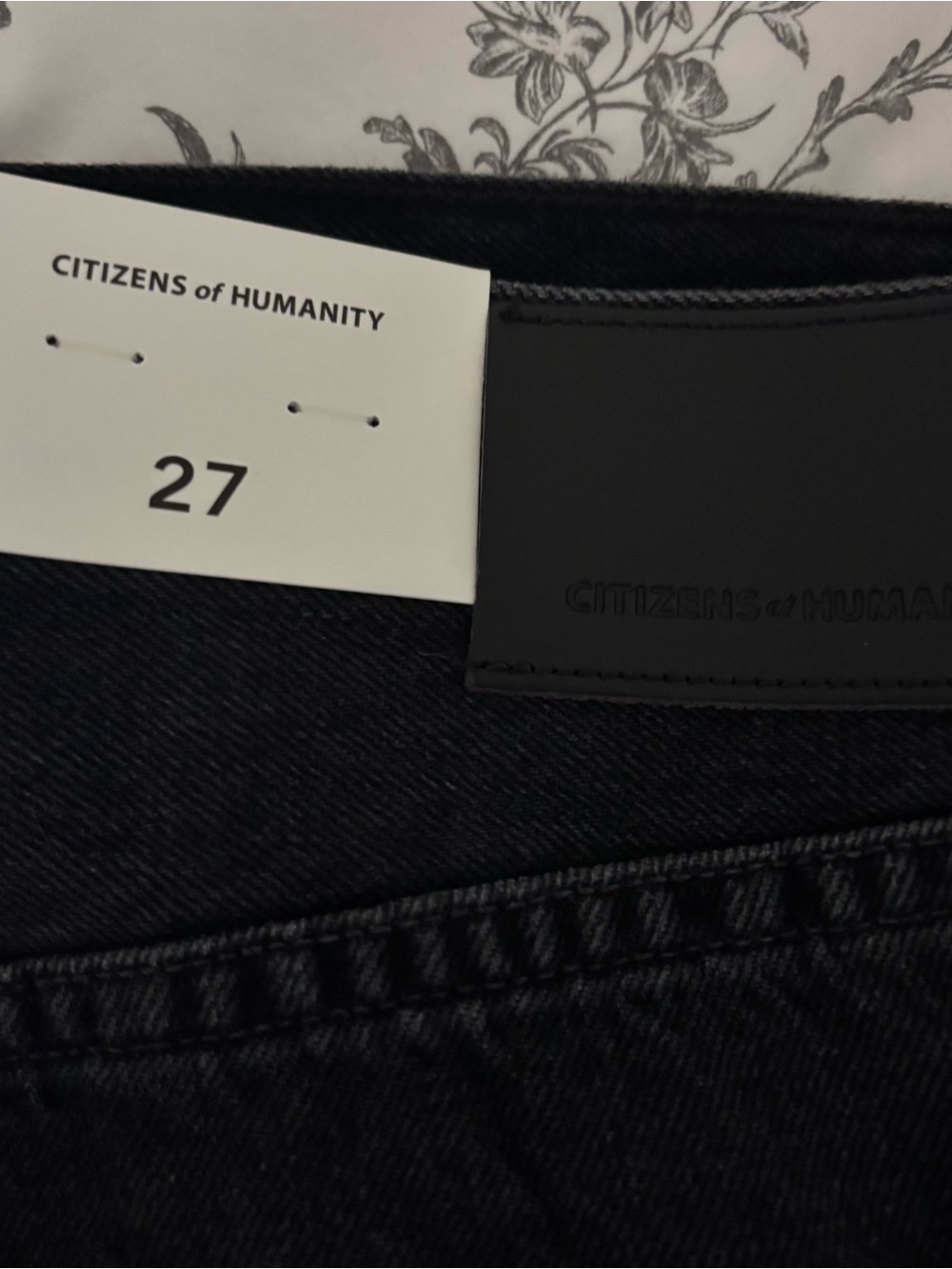 Citizens Of Humanity Deep Black High-Rise Wide Leg Jeans - Picture 4 of 6